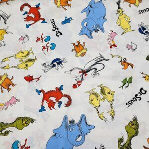 Celebrate Seuss Cotton Fabric Robert Kaufman Dr Seuss D10790 Children Kids